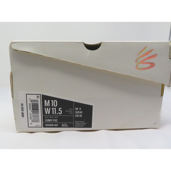 Under Armour Curry 11 DC Mens 10 NIB‎ Basketball Shoes Black Red Box 3026616-001 main image 7